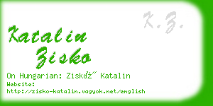 katalin zisko business card